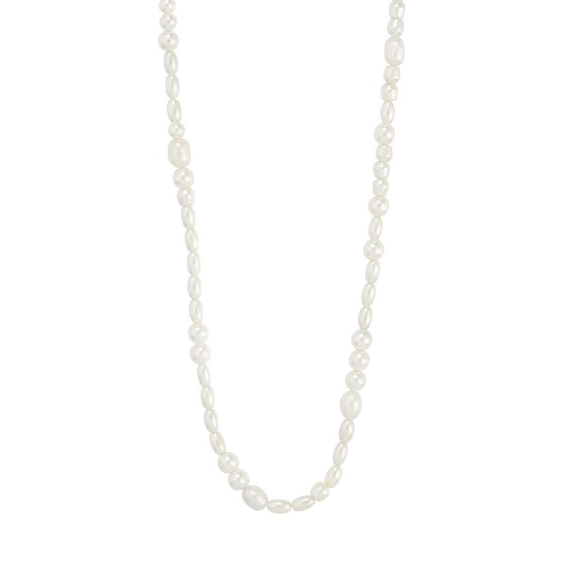 Pilgrim Elliana White Necklace - Silver Plated image number 0